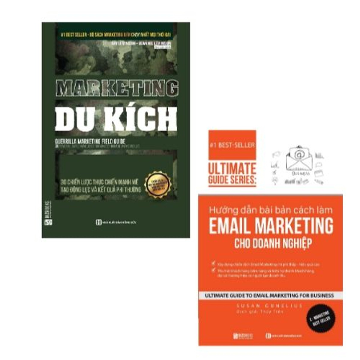 Combo 2 Cuốn sách: Marketing Du Kích - 30 Chiến Lược Thực Chiến Mạnh Mẽ Tạo Động Lực Và Kết Quả Phi Thường + Hướng dẫn bài bản cách làm E.mail Marketing cho doanh nghiệp | Ultimate Guide Series