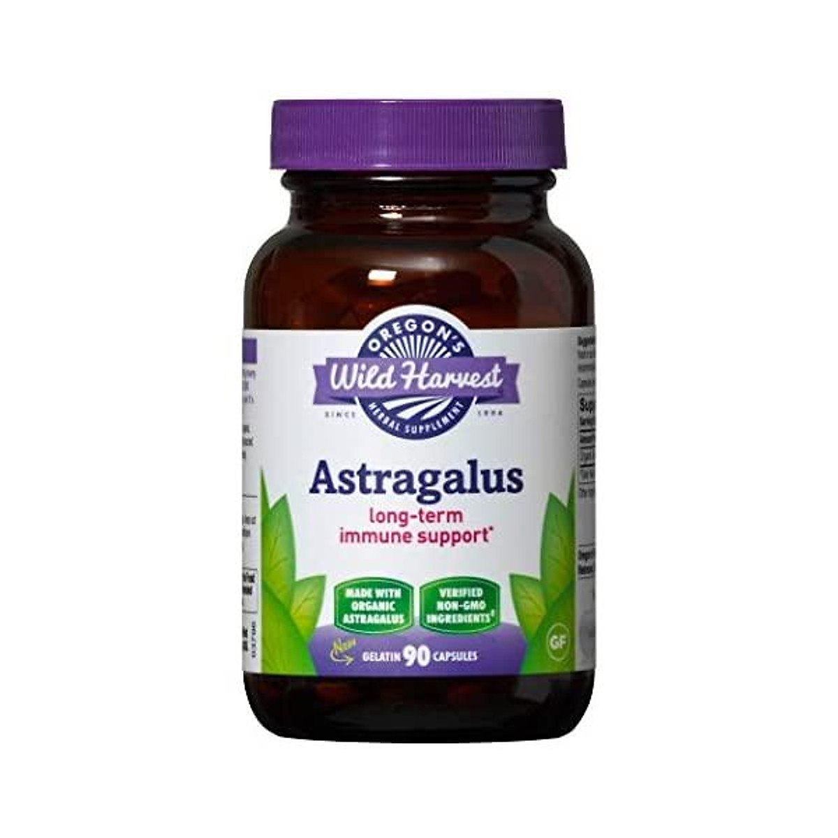 Oregon's Wild Harvest Astragalus Organic Herbal Supplement, 90 Count