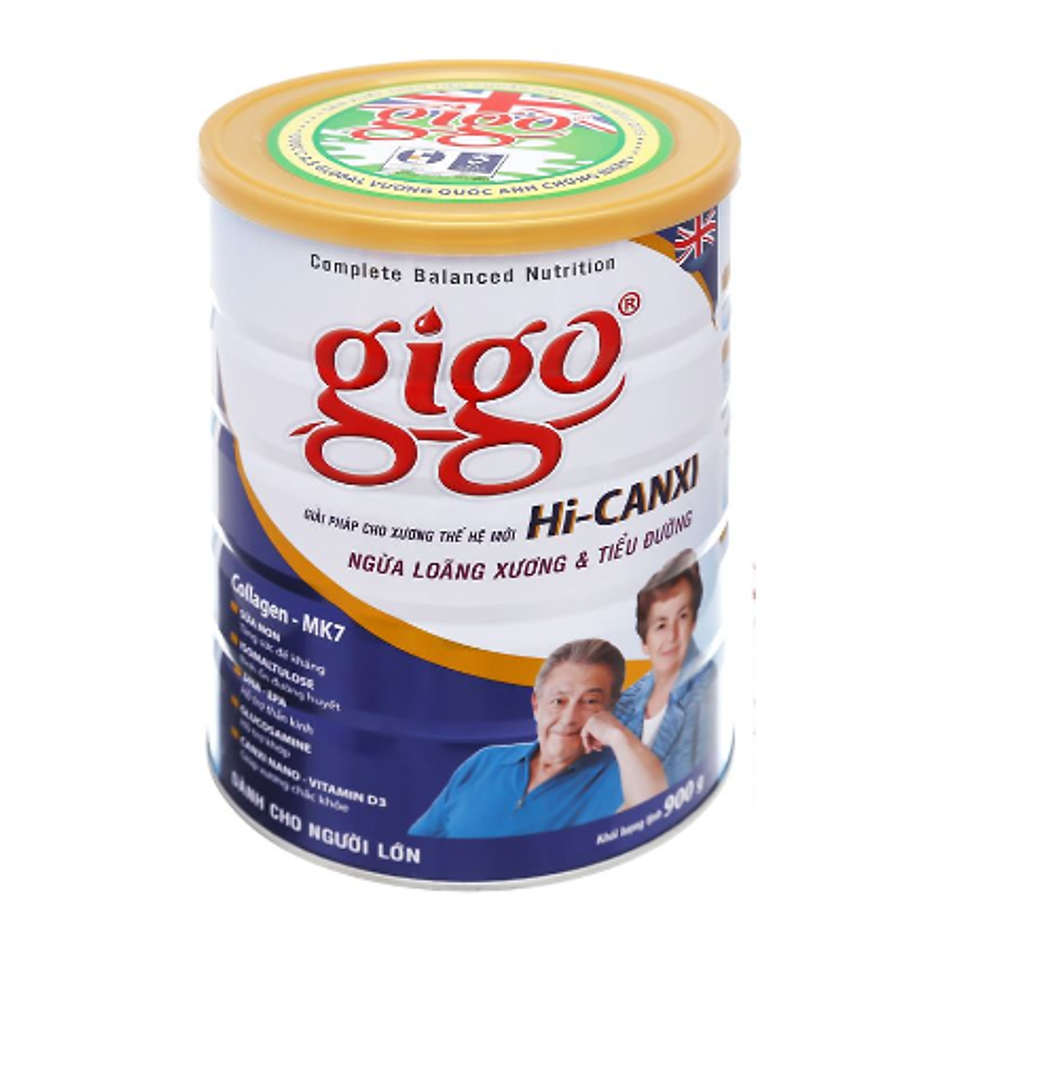 HI-CANXI hiệu GIGO Gold 900 gr : sữa bột dinh dưỡng ngừa loãng xương & tiểu đường cho người trưởng thành
