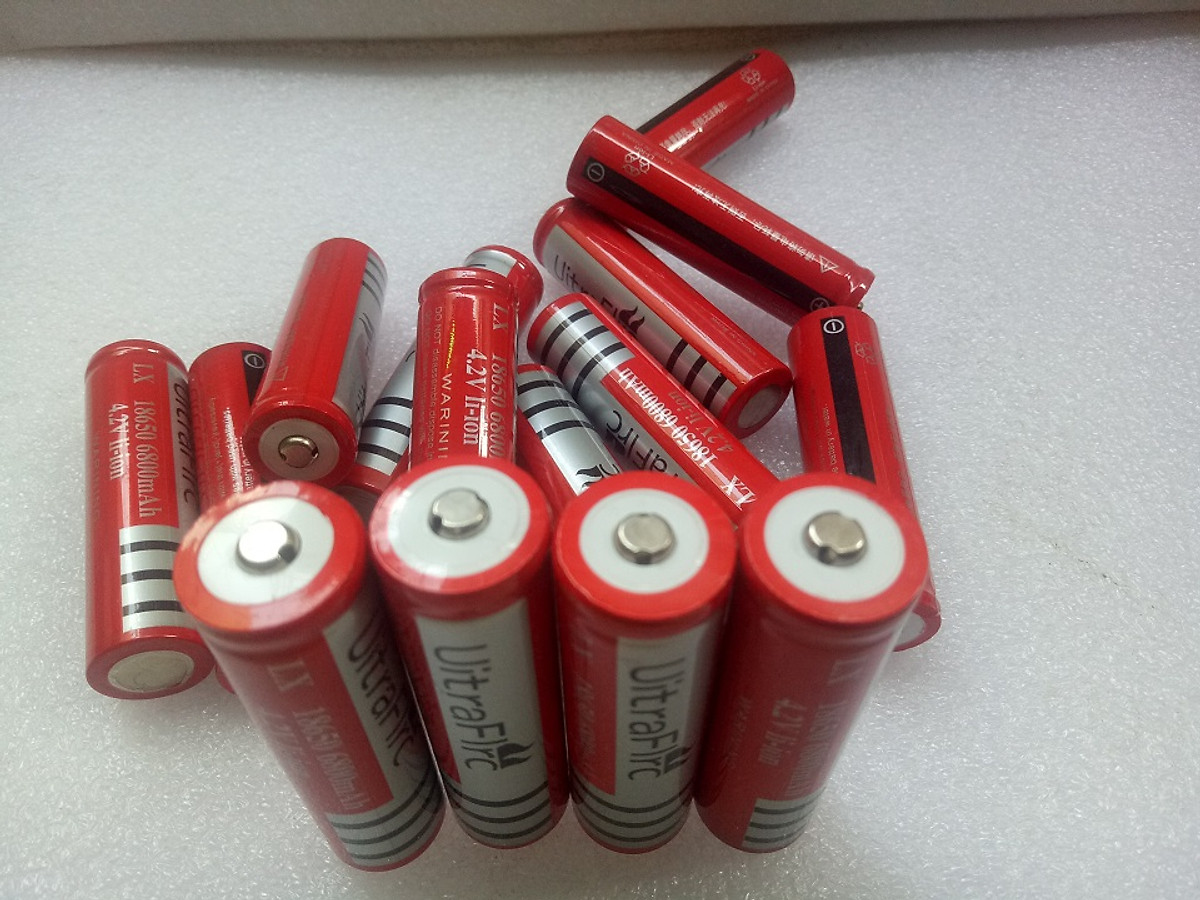 Pin sạc 4.2V 18650 đầu lồi,dung lượng 6800mAh dùng cho Sạc Dự Phòng, Đèn Pin, Micro Karaoke, Quạt Mini, Đồ Chơi, Cell Laptop, Đèn Pin, Mic, Đèn Laze và các thiết bị điện tử khác - Hàng chính hãng