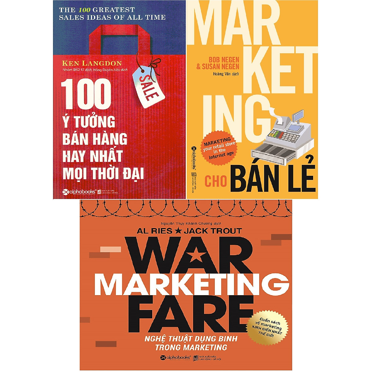 Bộ Sách Về Nghệ Bán Hàng Siêu Hạng (Gồm 3 Cuốn: 100 Ý Tưởng Bán Hàng Hay Nhất Mọi Thời Đại + Marketing Cho Bán Lẻ + Nghệ Thuật Dụng Binh Trong Marketing) Tặng Sổ Tay Giá Trị (Khổ A6 Dày 200 Trang)