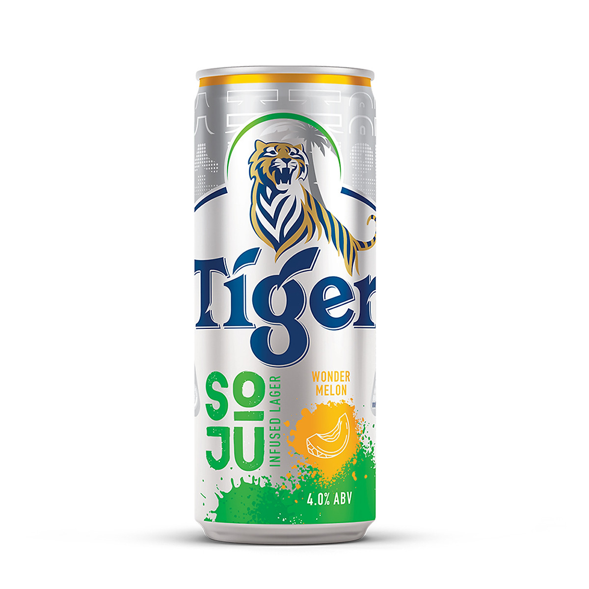Thùng 20 Lon Bia Tiger Soju Infused Lager Wonder Melon (vị Soju Dưa Lưới) 330ml