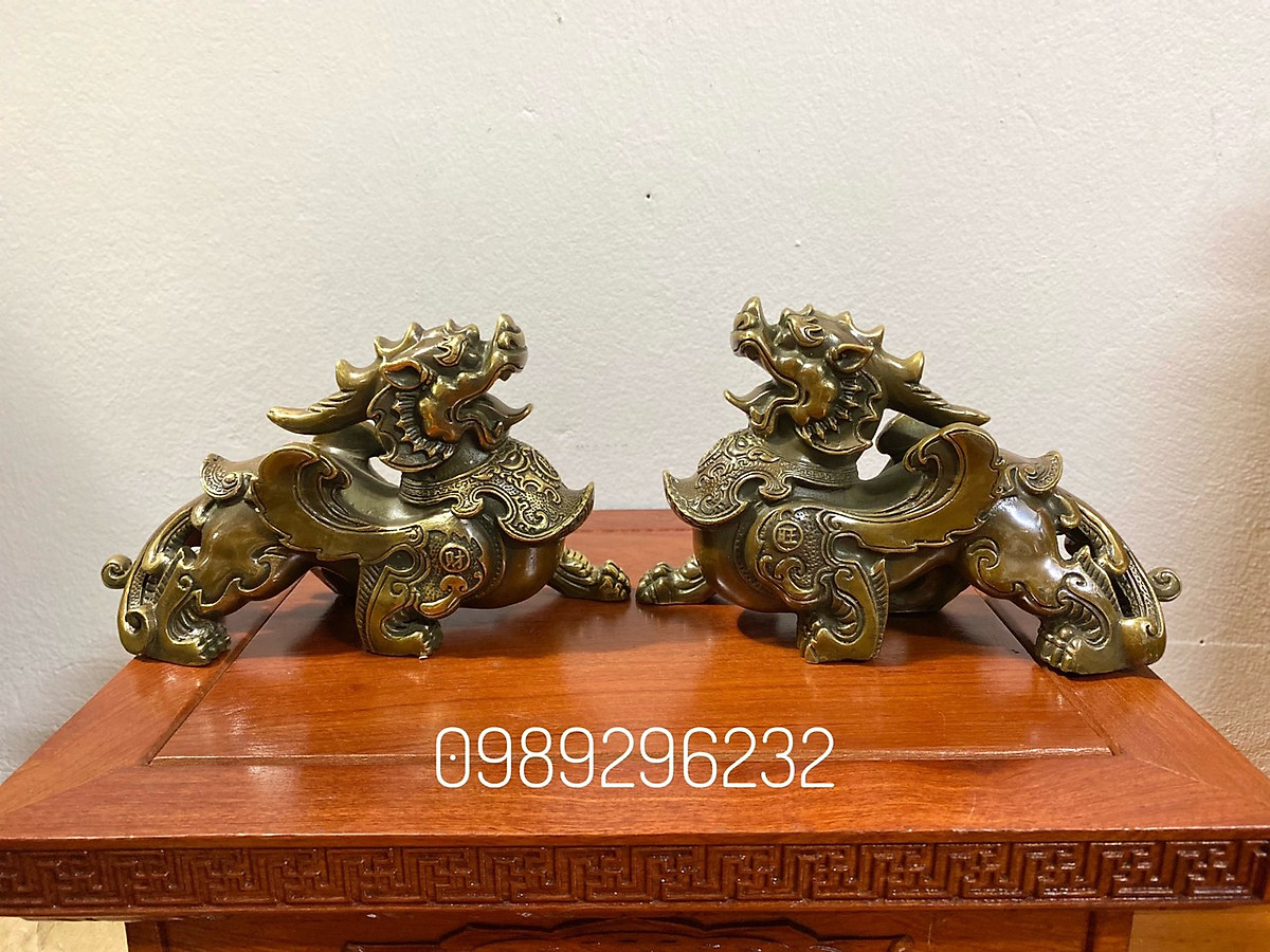 Cặp Tỳ Hưu Phong Thuỷ bằng đồng