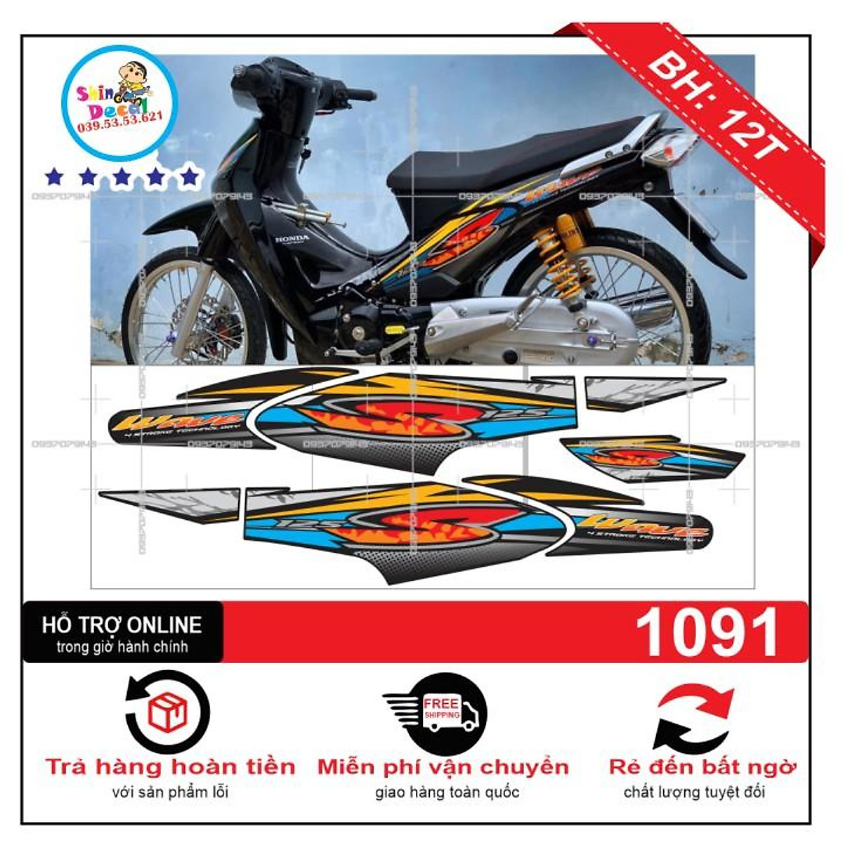 Mua Tem xe wave S 125 thái tại Shin Decal 1 #9 Mua Tem xe wave S 125 thái tại Shin Decal 1