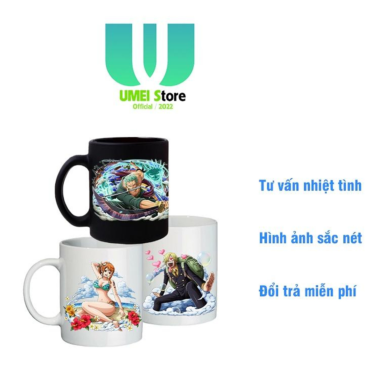 24 Mẫu)_OP2 Cốc sứ in hình Anime One Piece Vua Hải Tặc Cốc uống