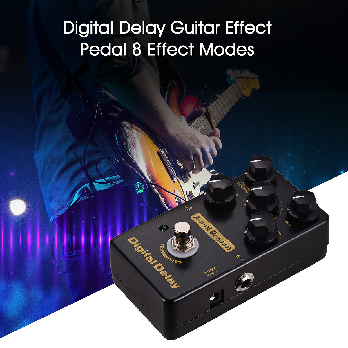 Mua　Digital　Bypass　True　Modes　with　Guitar　Shell　Dream　Effect　Alloy　Aluminum　Effect　Pedal　Delay　Aural　Tiki
