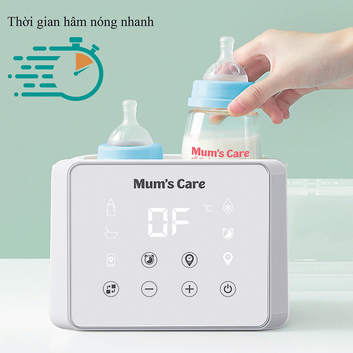 Máy Hâm Sữa - Tiệt Trùng Bình Sữa Đa Năng Mum's Care Smarlov Màu Trắng và Hồng Pastel (Bảo Hành 24 Tháng, 1 Đổi 1)