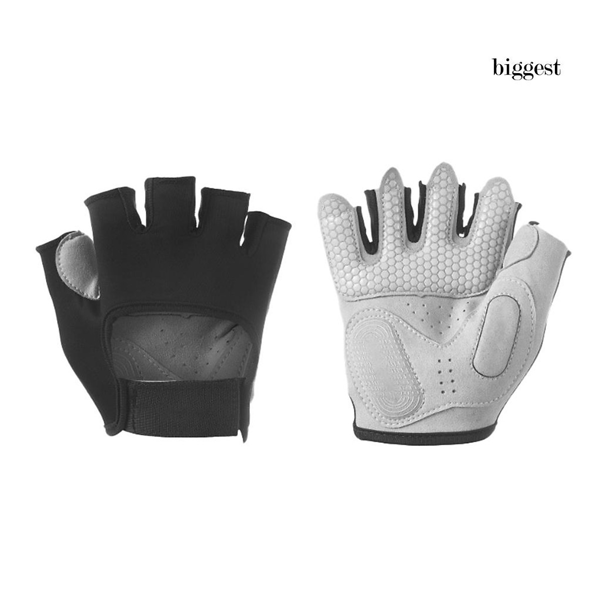 Set 2 Găng Tay Thể Thao Hở Ngón Chống Trượt Cho Nam Nữ