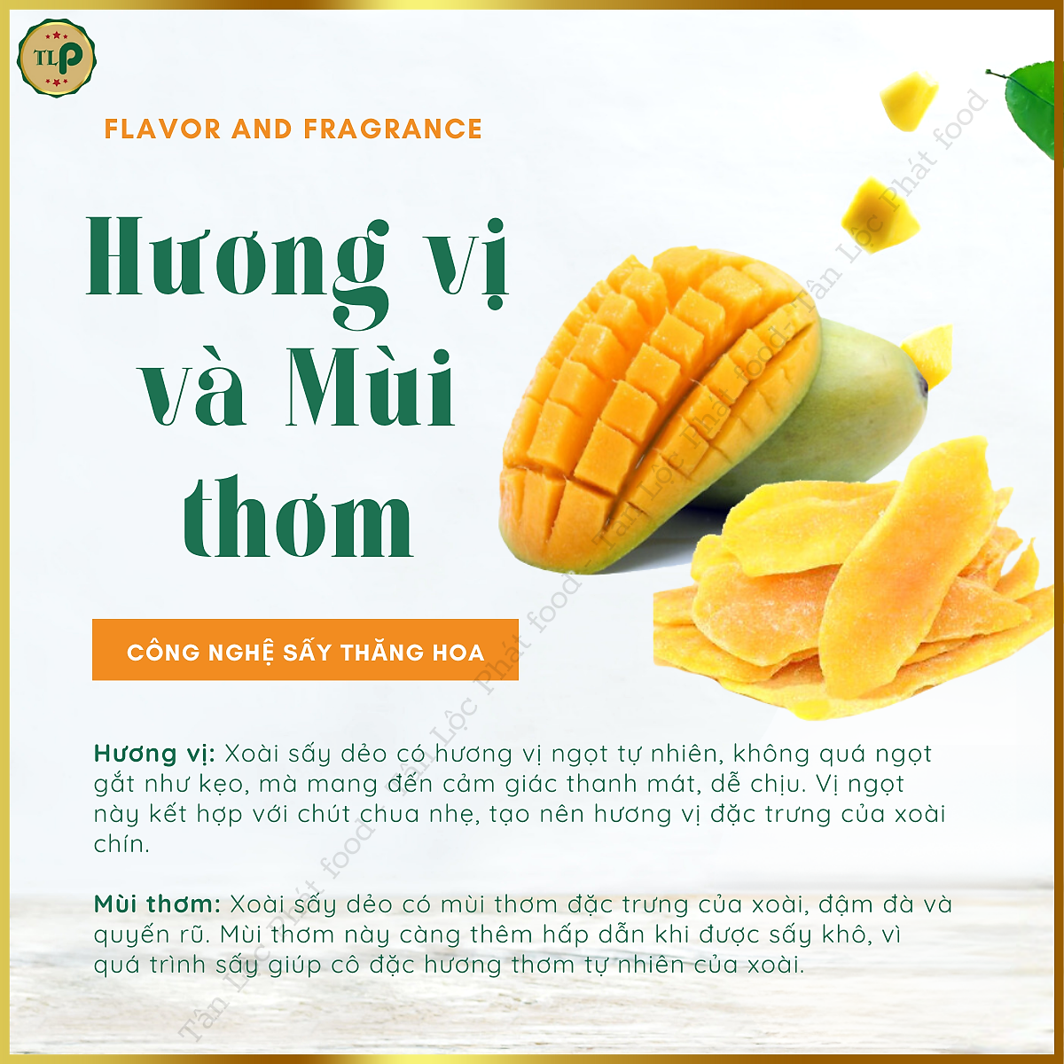 XOÀI SẤY DẺO HƯƠNG VỊ TỰ NHIÊN TỐT CHO SỨC KHỎE HIỆU TÂN LỘC PHÁT