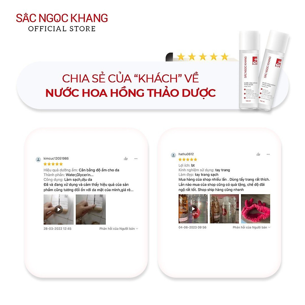 Nước Hoa Hồng Sắc Ngọc Khang MNH01 (145ml)