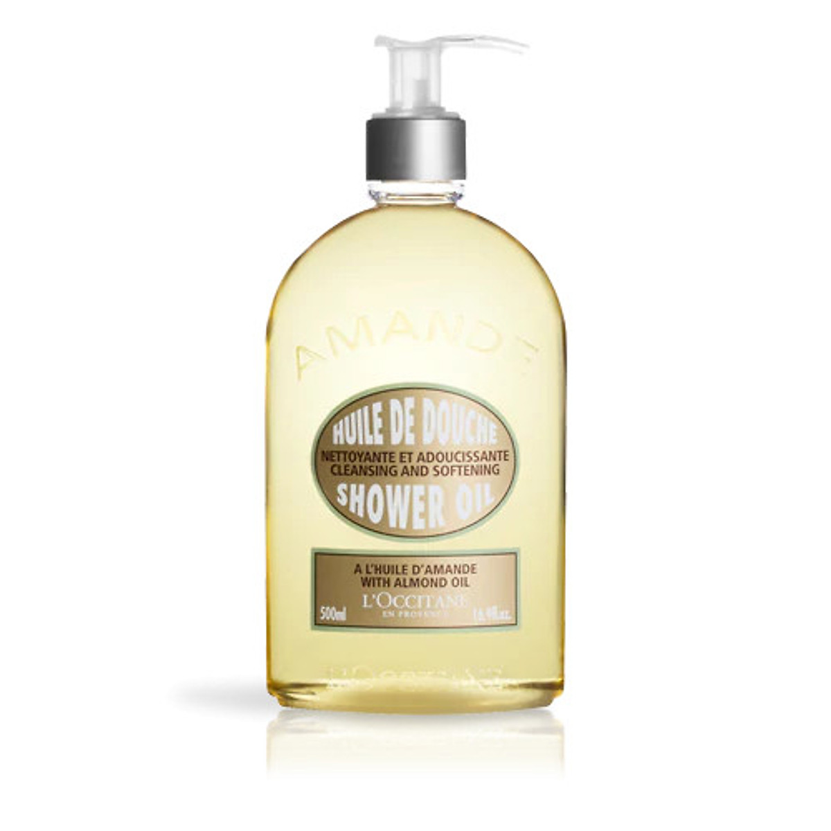 Dầu tắm hạnh nhân L'occitane Almond Shower Oil 500ml/Almond Shower Oil Cleansing And Softening 500ml