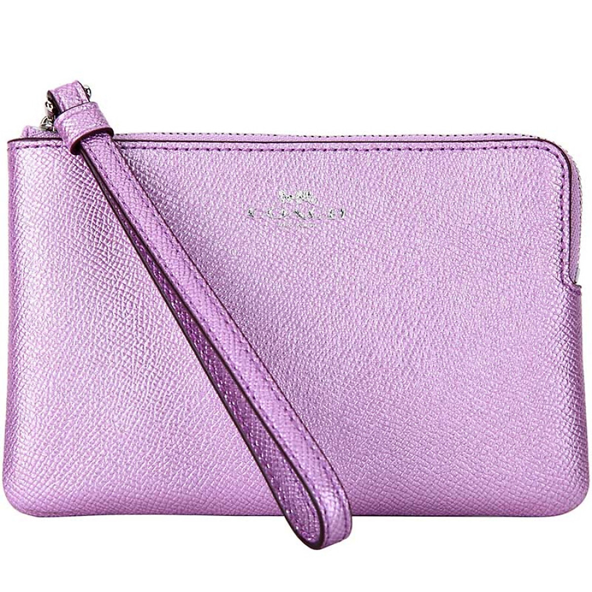 Mua COACH Coach Luxury Lady Pearlescent Purple Leather Short Clutch Bag  Coin Purse F21070 SVMP3