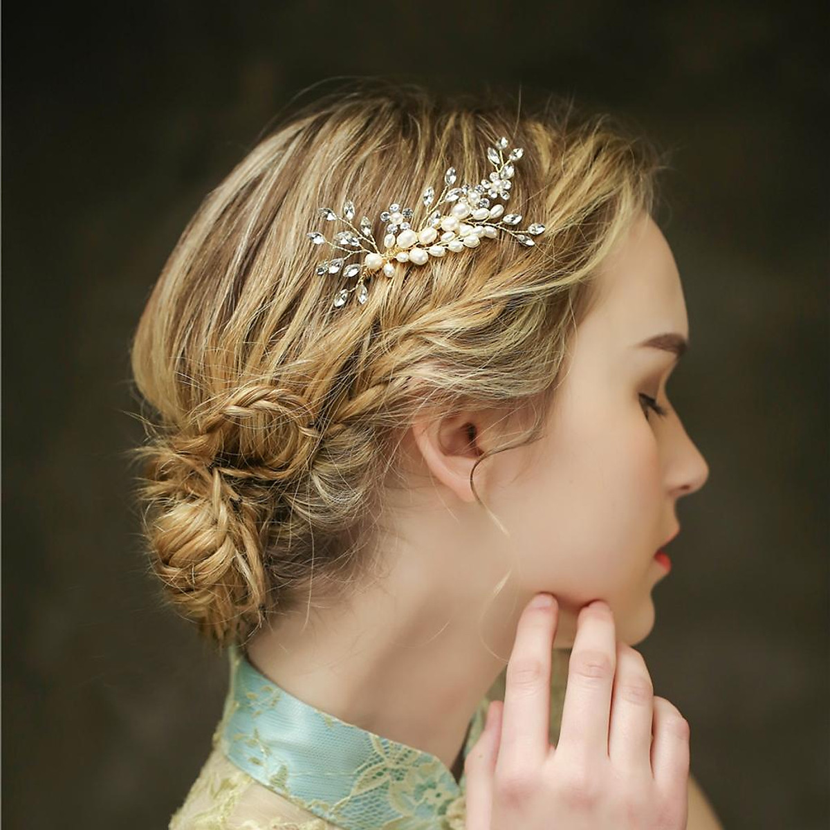 Mua Elegant Wedding Bridal Hair Comb Pearl Hair Jewelry Rhinestone Headpiece Mua Elegant Wedding Bridal Hair Comb Pearl Hair Jewelry Rhinestone Headpiece
