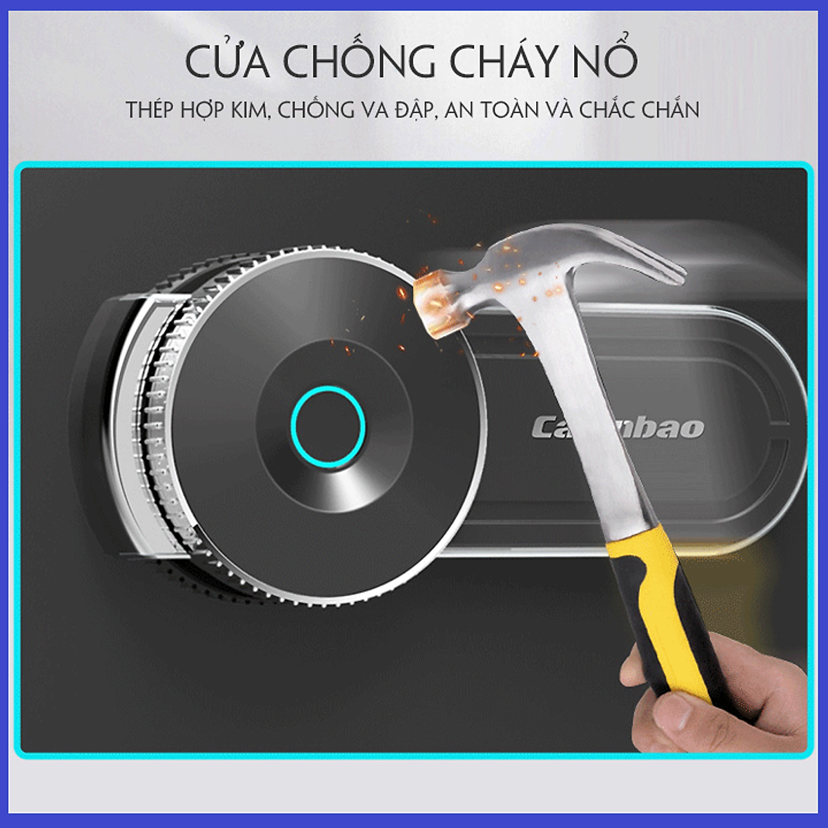 Két sắt mini màu đen chống cháy, chịu lực tốt 