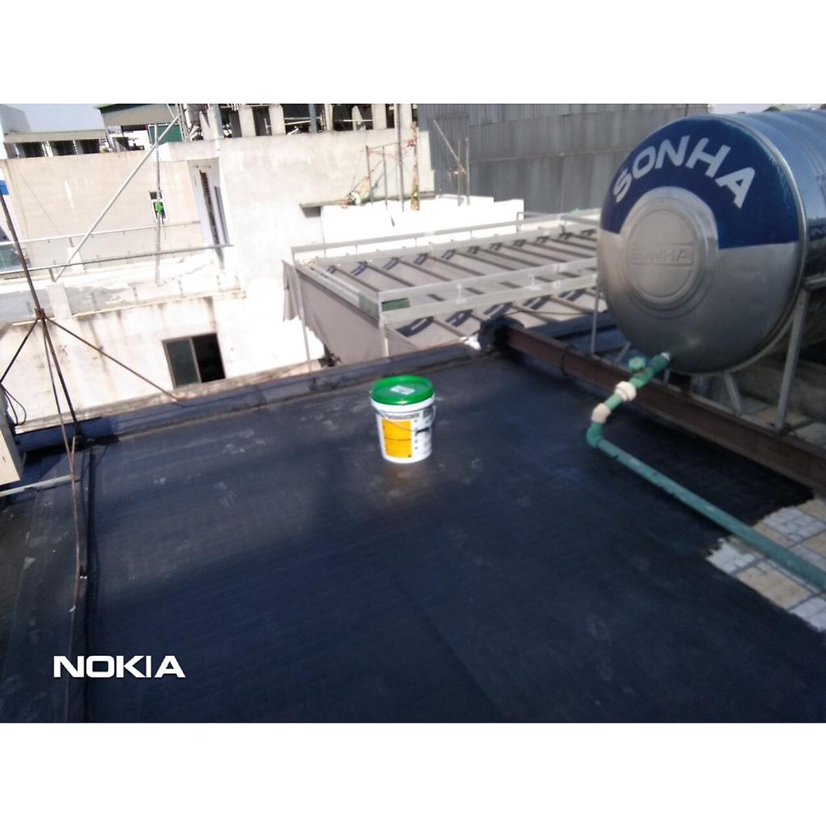 1 Kg Keo Sơn Chống Thấm Sàn TAIKO NITTON (Gốc Acrylic) - Chống Thấm Lộ Thiên, Sàn Mái, Máng Xối, Ban Công, Lô Gia Tặng Kèm Vải Kết Cấu/Hiệu Quả Hơn Khi Pha Xi Măng