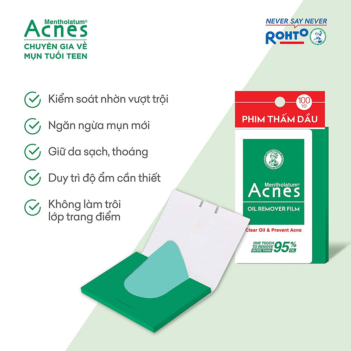 Phim Thấm Dầu Acnes Oil Remover Film 100 Tờ