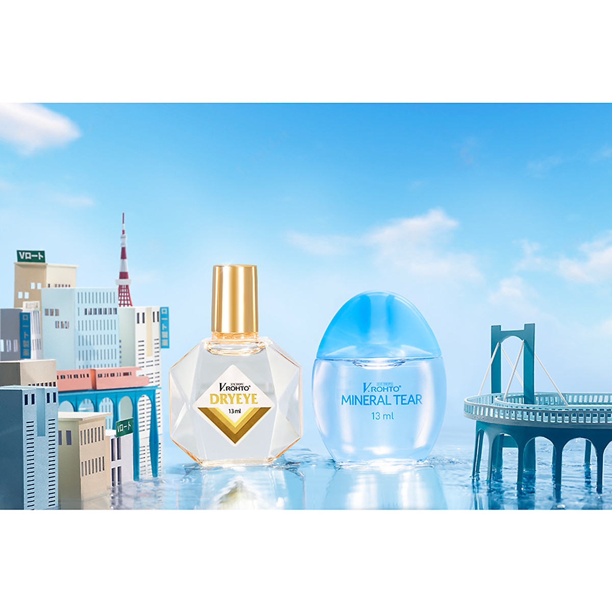 Combo 2 Nước nhỏ mắt cấp ẩm & bổ sung nước mắt nhân tạo V.Rohto DryEye 13ml