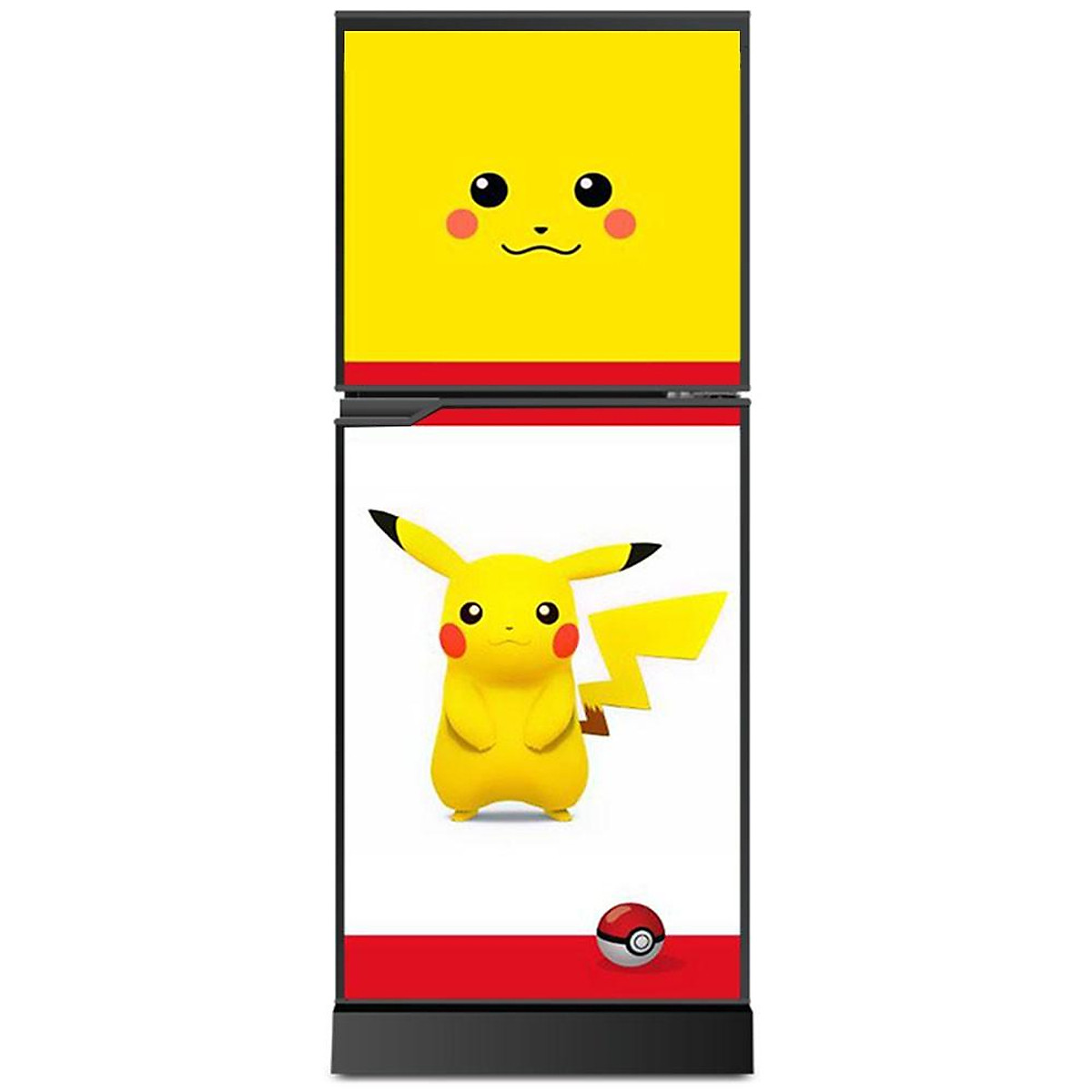 Decal trang trí tủ lạnh mẫu pikachu cute chống thấm cao cấp