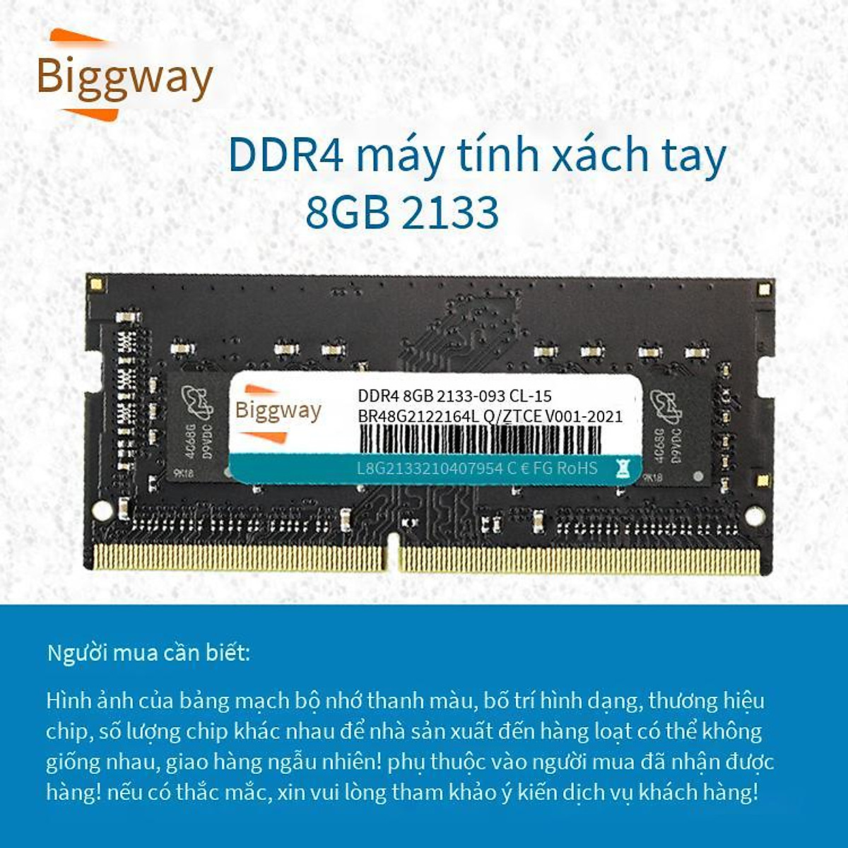 Giá thấp nhất Thanh bộ nhớ máy tính Bigway Biwei notebook thế hệ ...