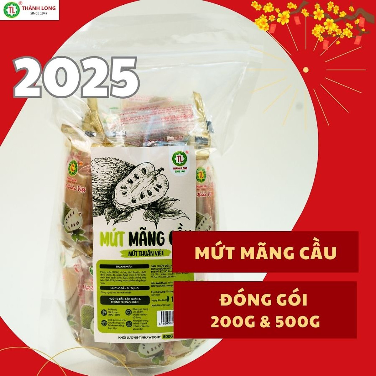 MỨT MÃNG CẦU THÀNH LONG (200G) - VIỆT NAM