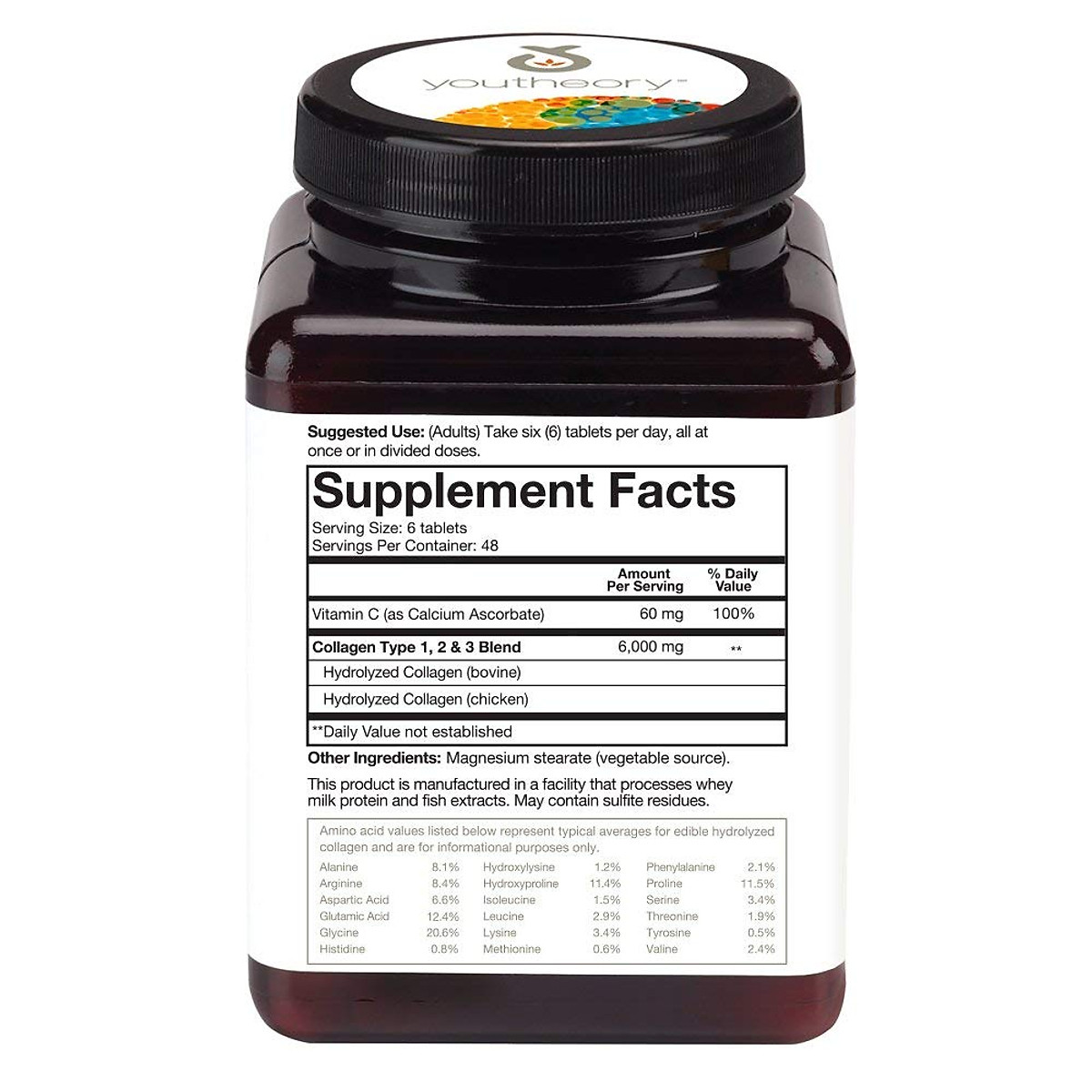 Collagen Type 1,2,3 Youtheory Mỹ tăng độ đàn hồi da, đẹp tóc, móng, duy trì sức khỏe sụn, gân, dây chằng, khớp - QuaTangMe Extaste