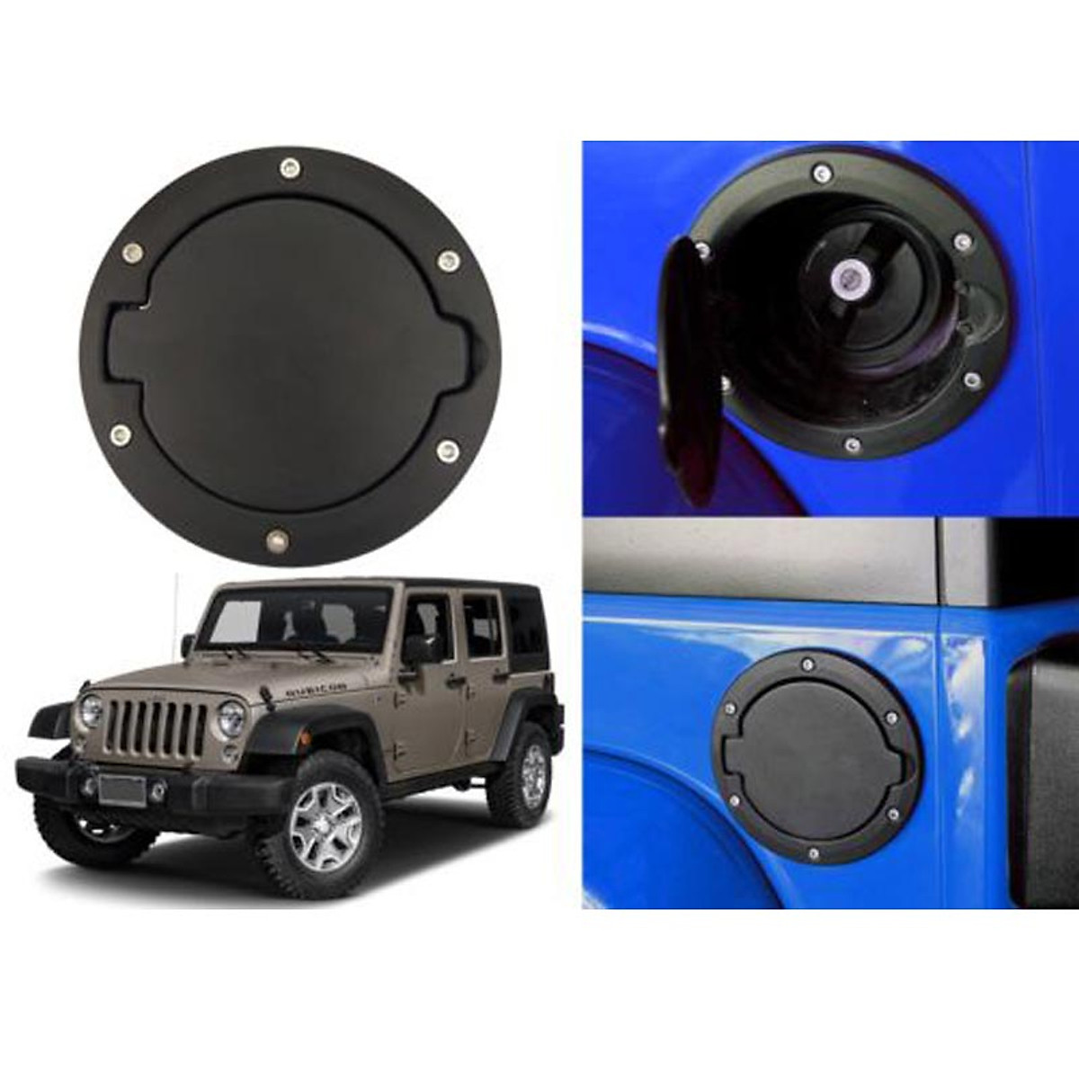 Mua For 2007-2018 Jeep Wrangler High Strength Fuel Door Gas Cap Lid Cover  with Screws