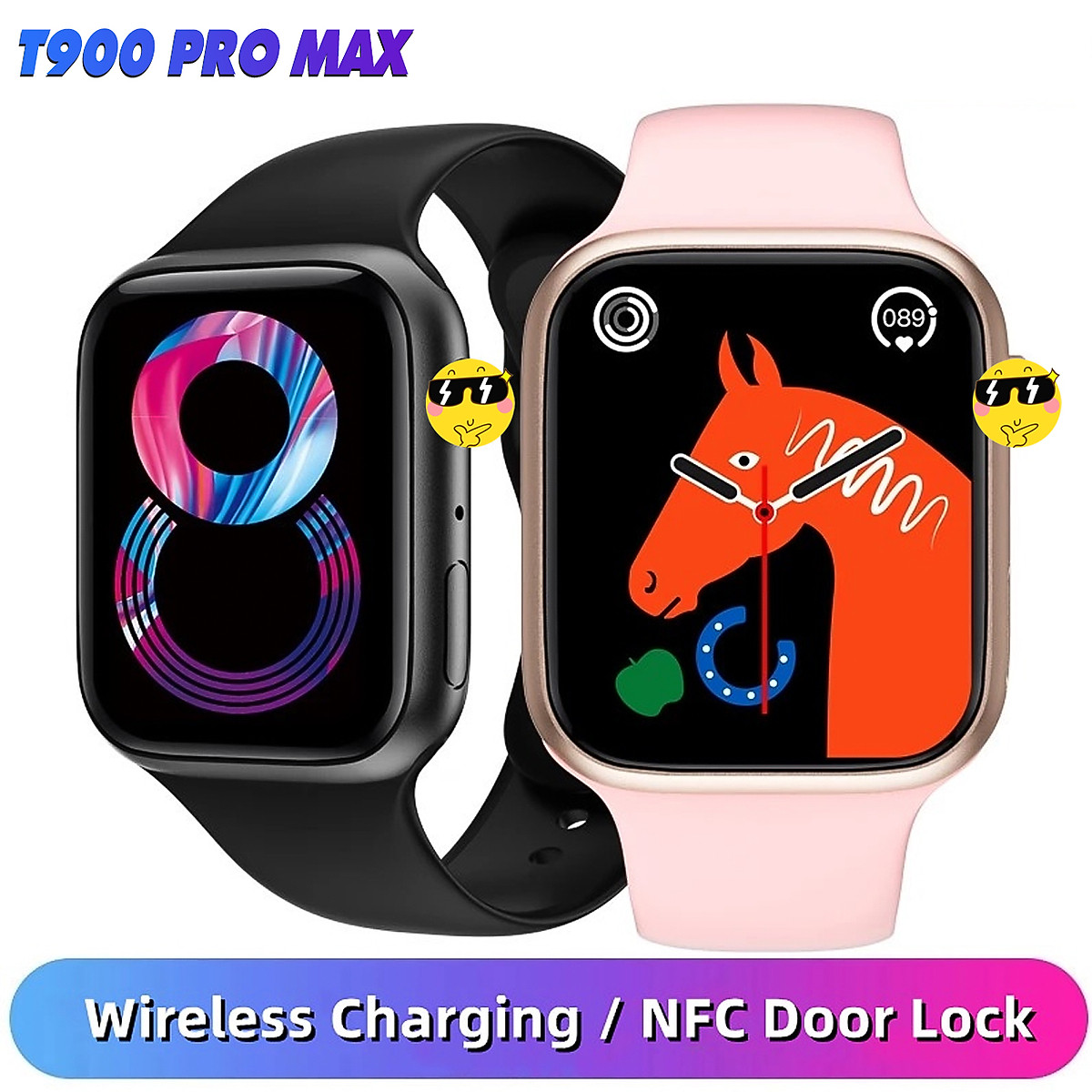 Đồng hồ thông minh T900 Pro Max Series 8 màn hình cảm ứng nghe ...