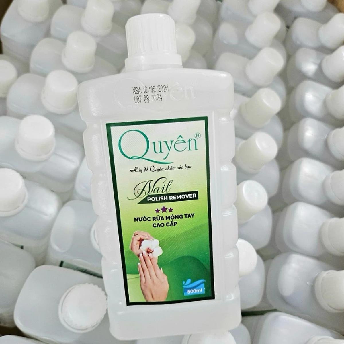 Nước Rửa Móng Axetol Quyên 500ml Chai Vuông Chữ Dập Nổi Cao Cấp Làm ...