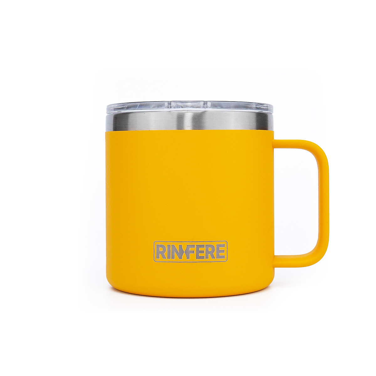 Ly Giữ Nhiệt Cà Phê Có Tay Cầm Nắp Trượt Chống Tràn Rinfere (415ml)