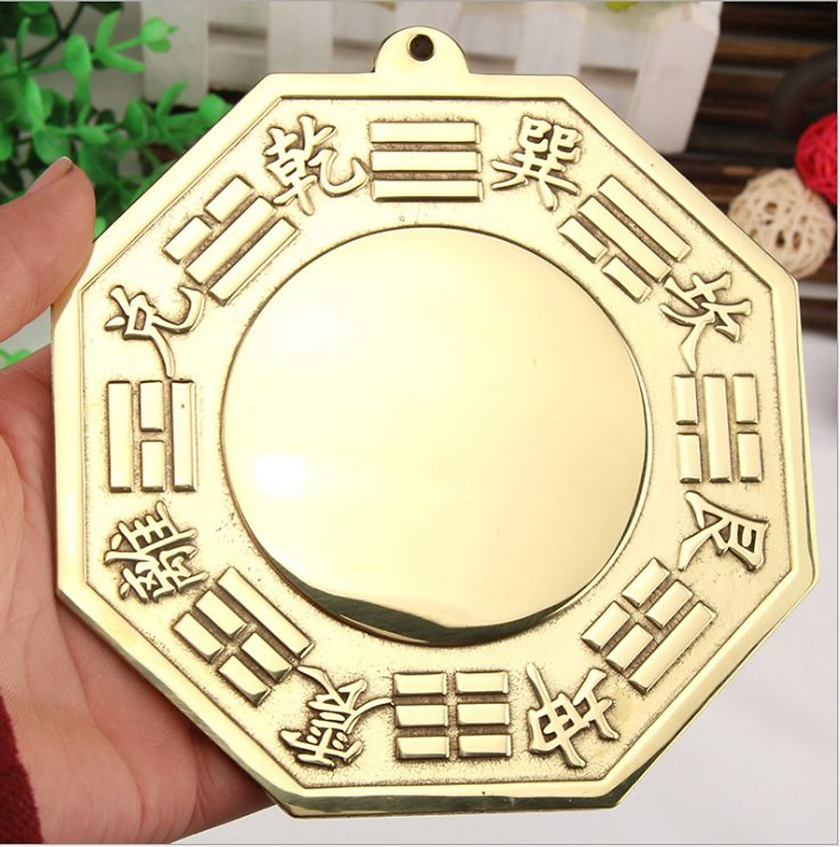 Gương Bát Quái Lồi Bằng Đồng Lớn 13.8cm - Vật phẩm phong thủy khác