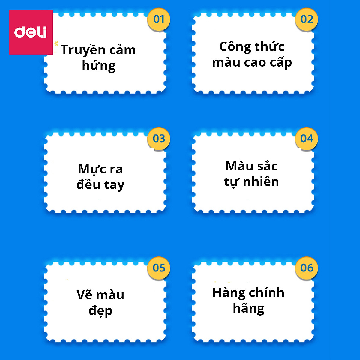 Bút màu marker hai đầu cao cấp Deli - 70801