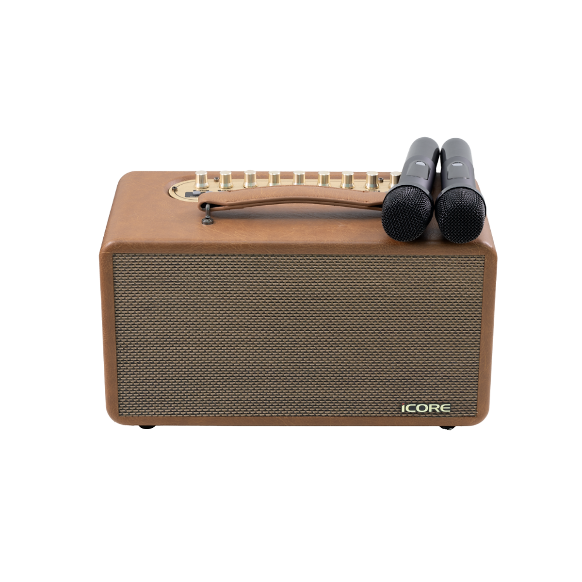 Bộ Loa Karaoke xách tay iCore P8 kèm 02 micro - Hàng Chính Hãng