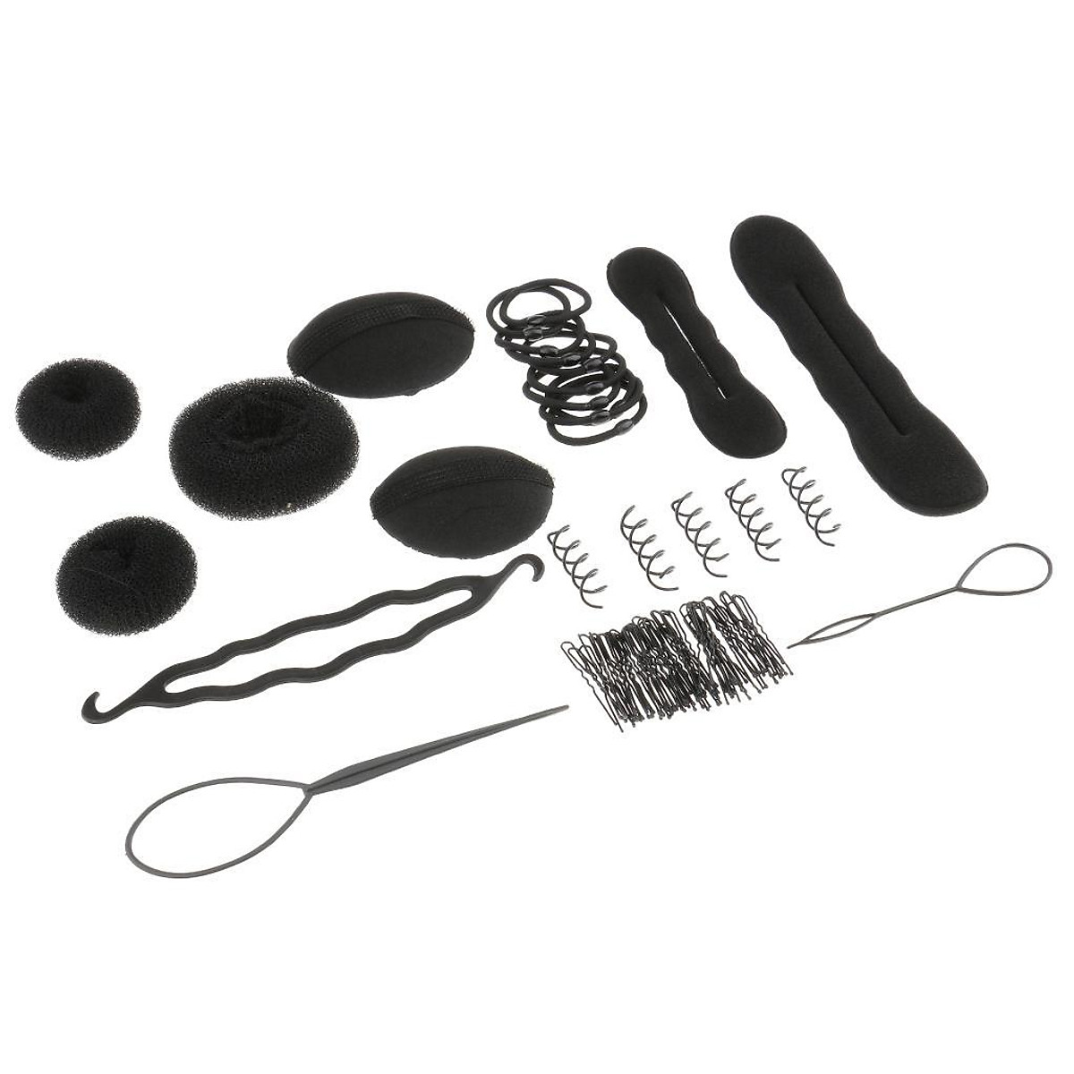 Mua Hair Styling Accessories Set Bun DIY Maker Hair Clips Pins Elastic Ponytail Holder Tools tại Magideal Mua Hair Styling Accessories Set Bun DIY Maker Hair Clips Pins Elastic Ponytail Holder Tools tại Magideal