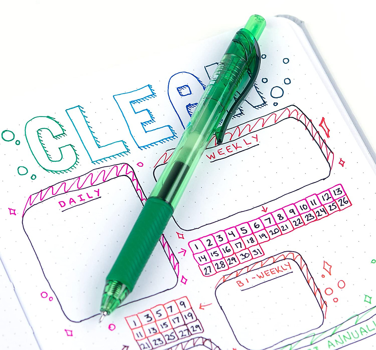 Bút Bi Nước Nhật Bản Pentel Energel BLN105 Ngòi 0.5mm | Trơn Mượt Siêu Nhanh Khô | 12 Màu Sống Động