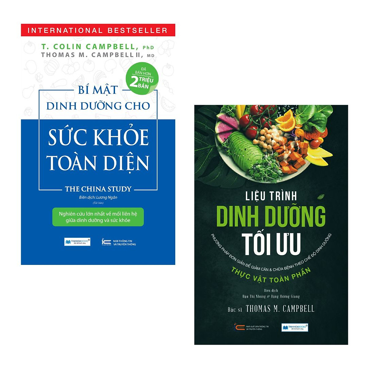 Combo 2 Cuốn Sách Dinh Dưỡng Hay: Bí Mật Dinh Dưỡng Cho Sức Khỏe Toàn Diện (Tái Bản) + Liệu Trình Dinh Dưỡng Tối Ưu - Phương Pháp Đơn Giản Để Giảm Cân Và Chữa Bệnh Theo Chế Độ Dinh Dưỡng Thực Vật Toàn Phần