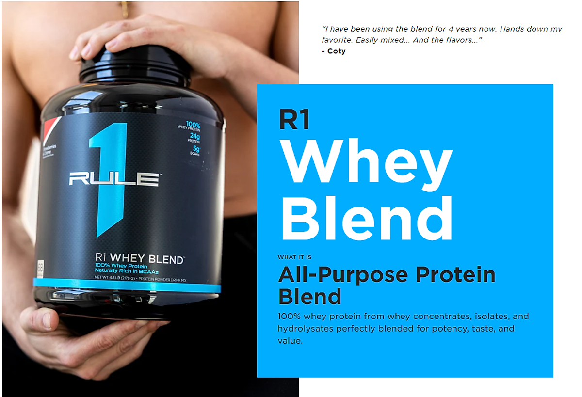 Sữa tăng cơ Rule 1 Whey Blend 9.9lb - 132-133 servings