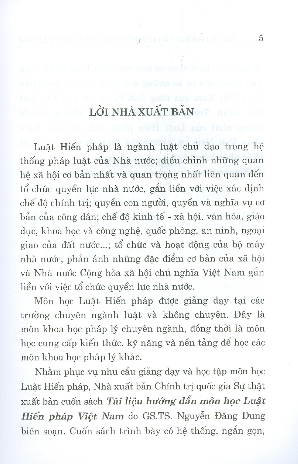 Sách - Tài liệu hướng dẫn môn học Luật hiến pháp Việt Nam