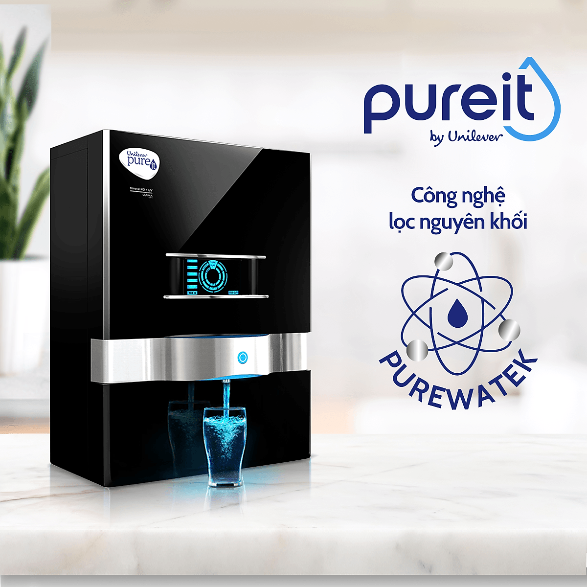 Máy Lọc Nước Pureit Ultima Lọc Nguyên Khối Tích Hợp Công Nghệ RO + UV + MF - Hàng chính hãng
