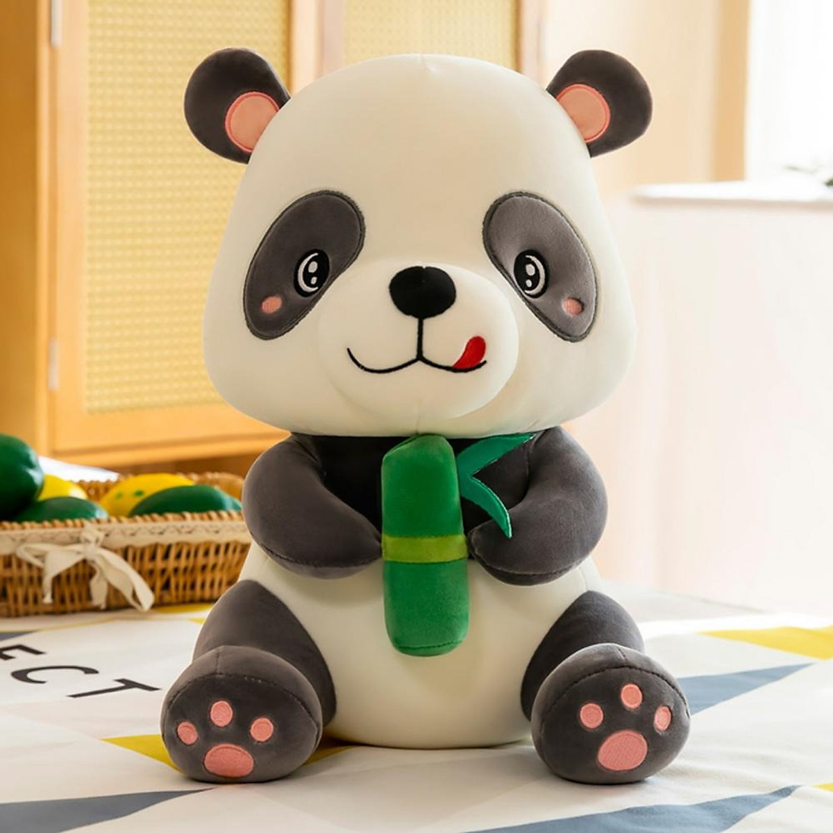 Gấu bông gấu trúc panda ăn tre dễ thương - Thú Nhồi Bông