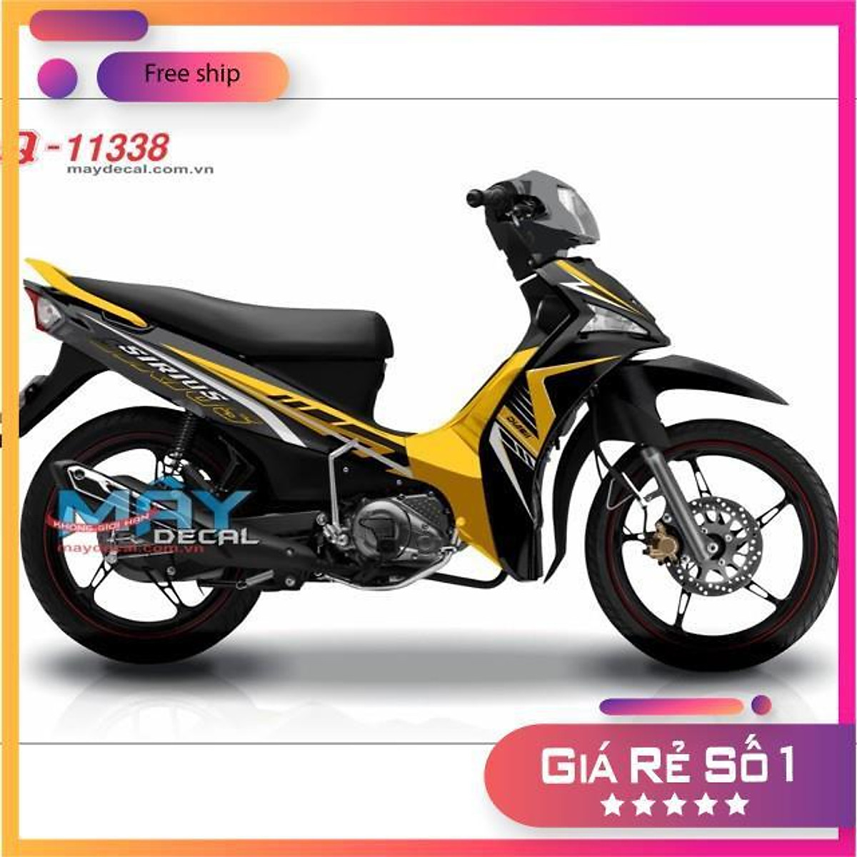 Chi tiết hơn 94 sirius fi 2013 mới nhất 34 Tem rời Sirius FI đỏ đen Decal trang trí