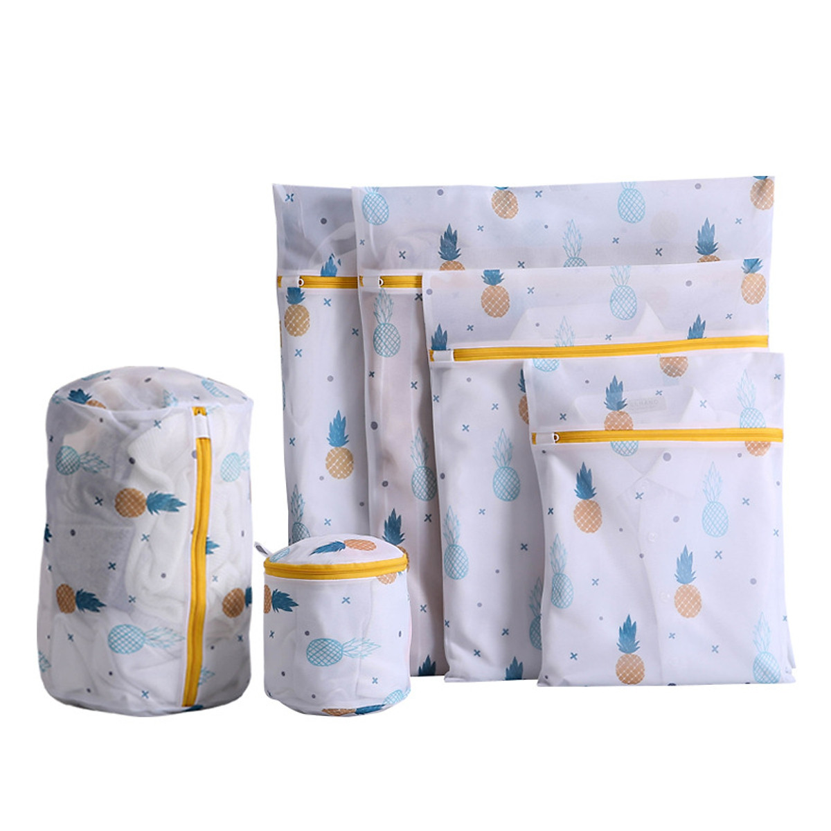 Combo 6 Túi Giặt Lưới Bảo Vệ Quần Áo, túi lưới mịn polyester bảo quản quần áo