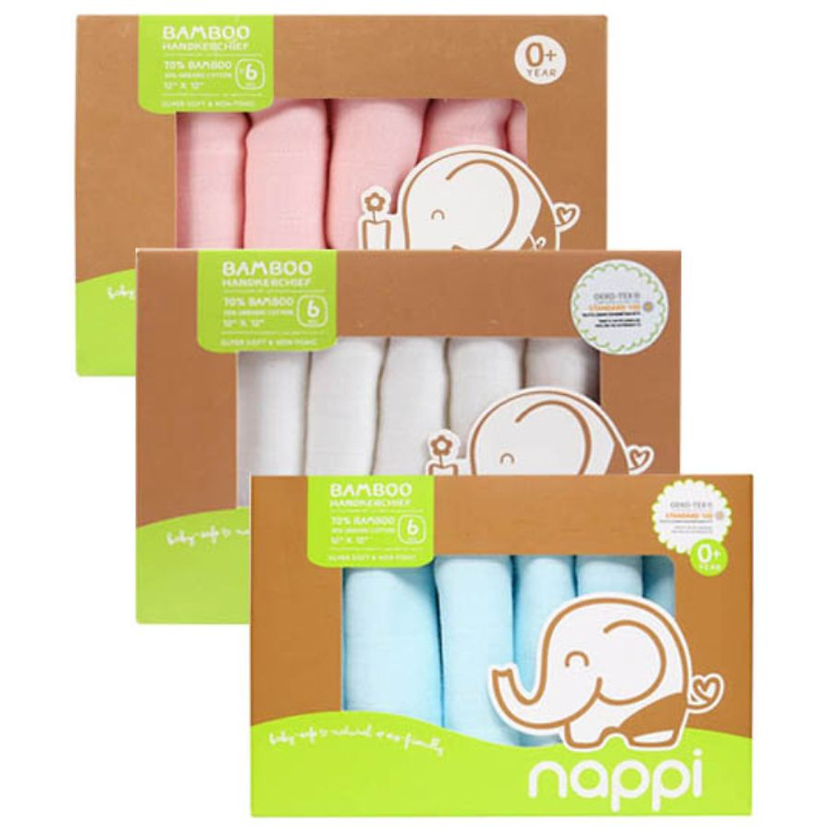 Khăn sữa Nappi Pack 6 30 x30 cm