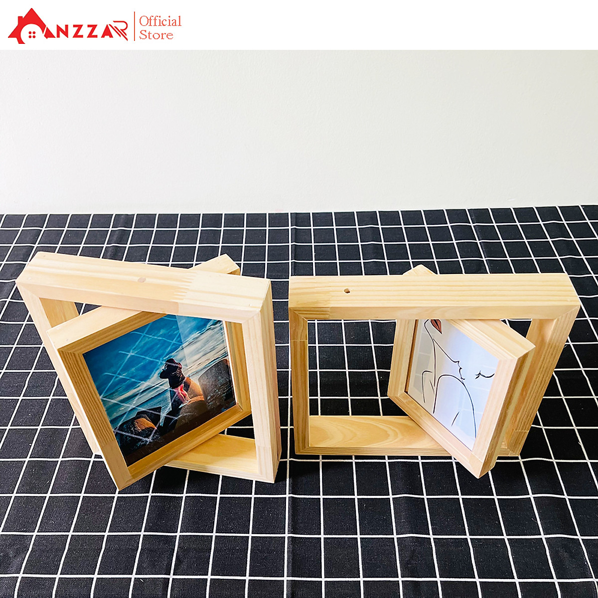 Khung ảnh để bàn xoay dọc nhiều kích thước, khung ảnh trang trí Anzzar KAX-01