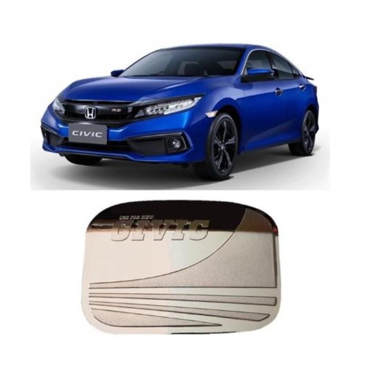 Dán Tem Decal Ô Tô Xe Honda Civic 2019 Màu Bạc  MƯỜI HÙNG AUTO