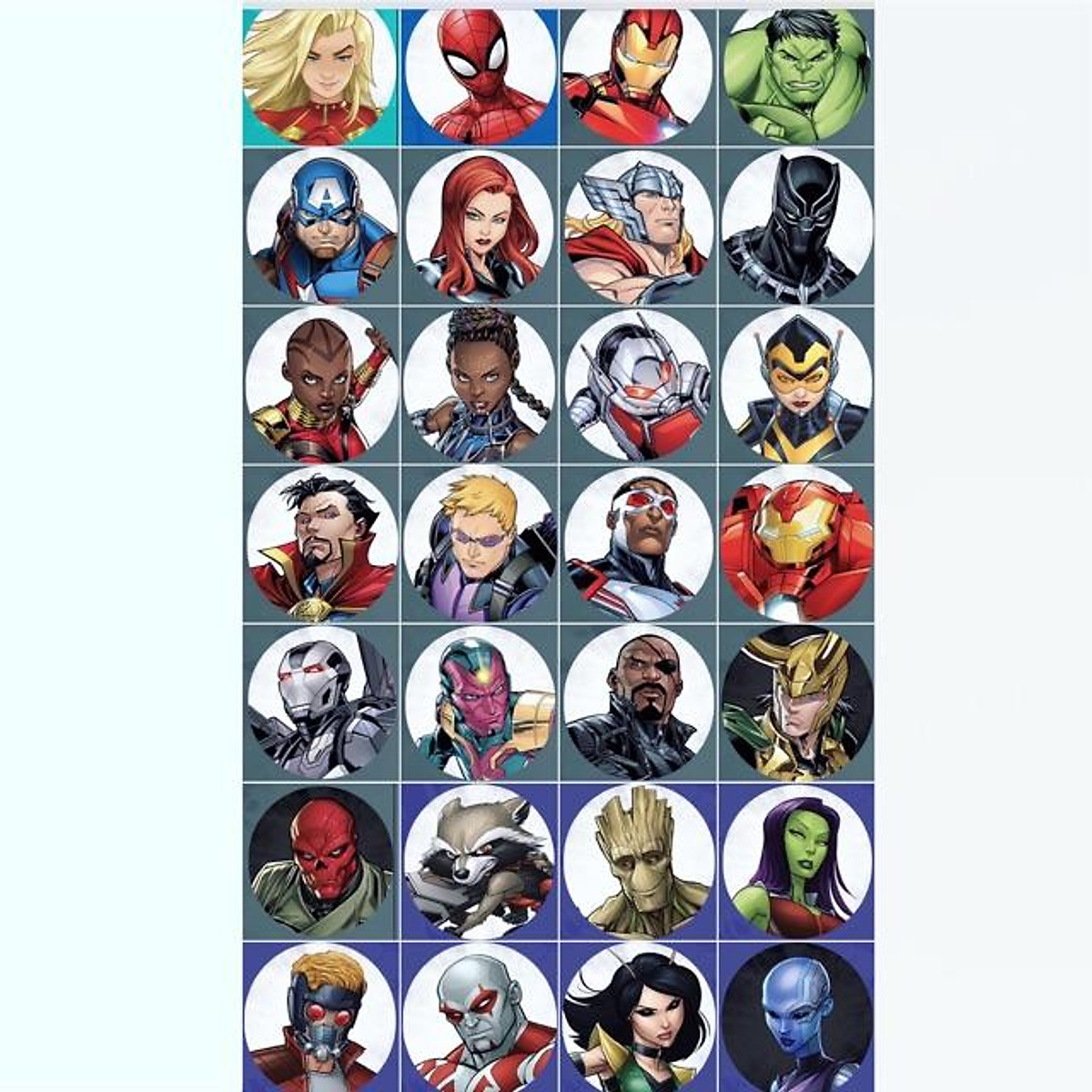 Set 28 sticker pvc chống thấm marvel avengers avenger - Sticker - Decal  trang trí