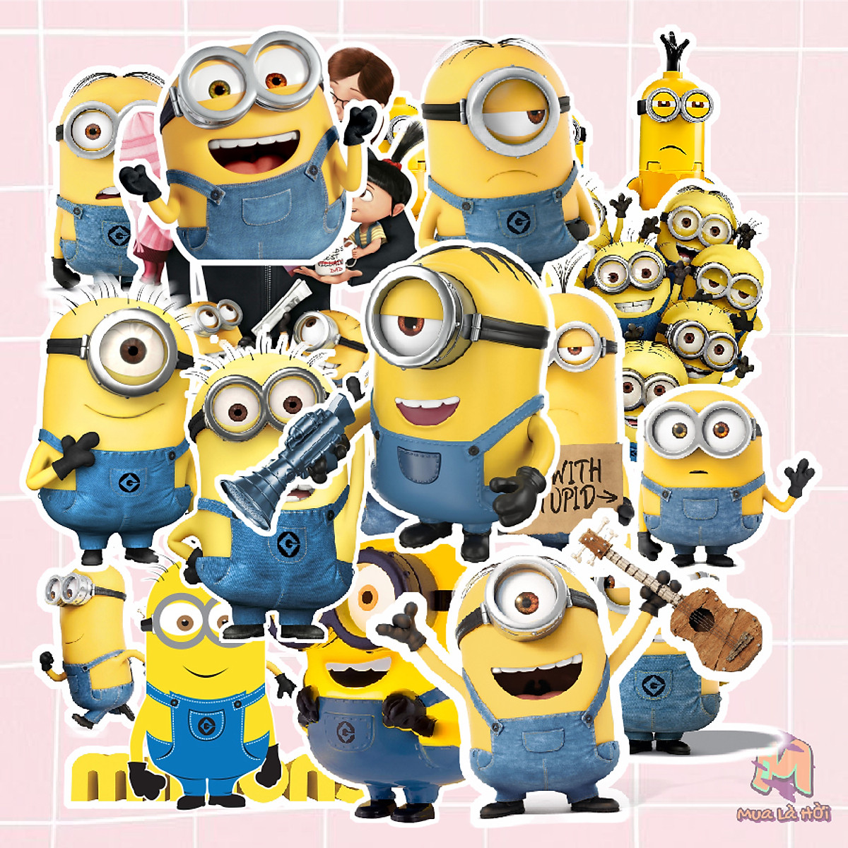 Miếng dán Stickers chủ đề Minions - Sticker - Decal trang trí