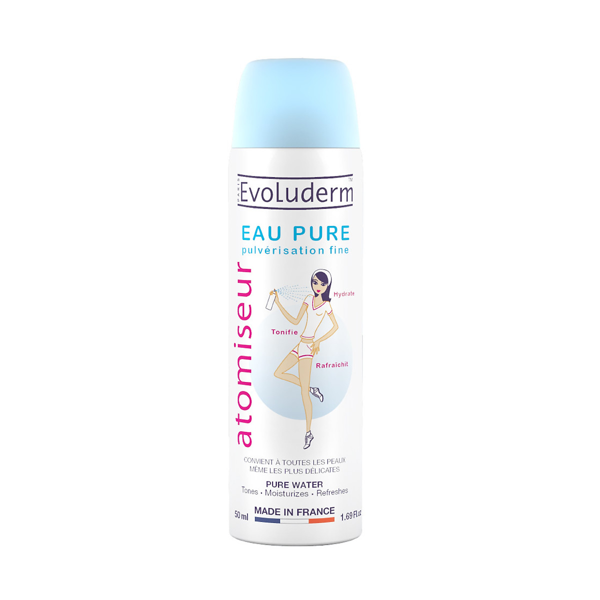 Xịt khoáng dưỡng ẩm, làm dịu và bảo vệ da Evoluderm Atomiseur Eau Pure