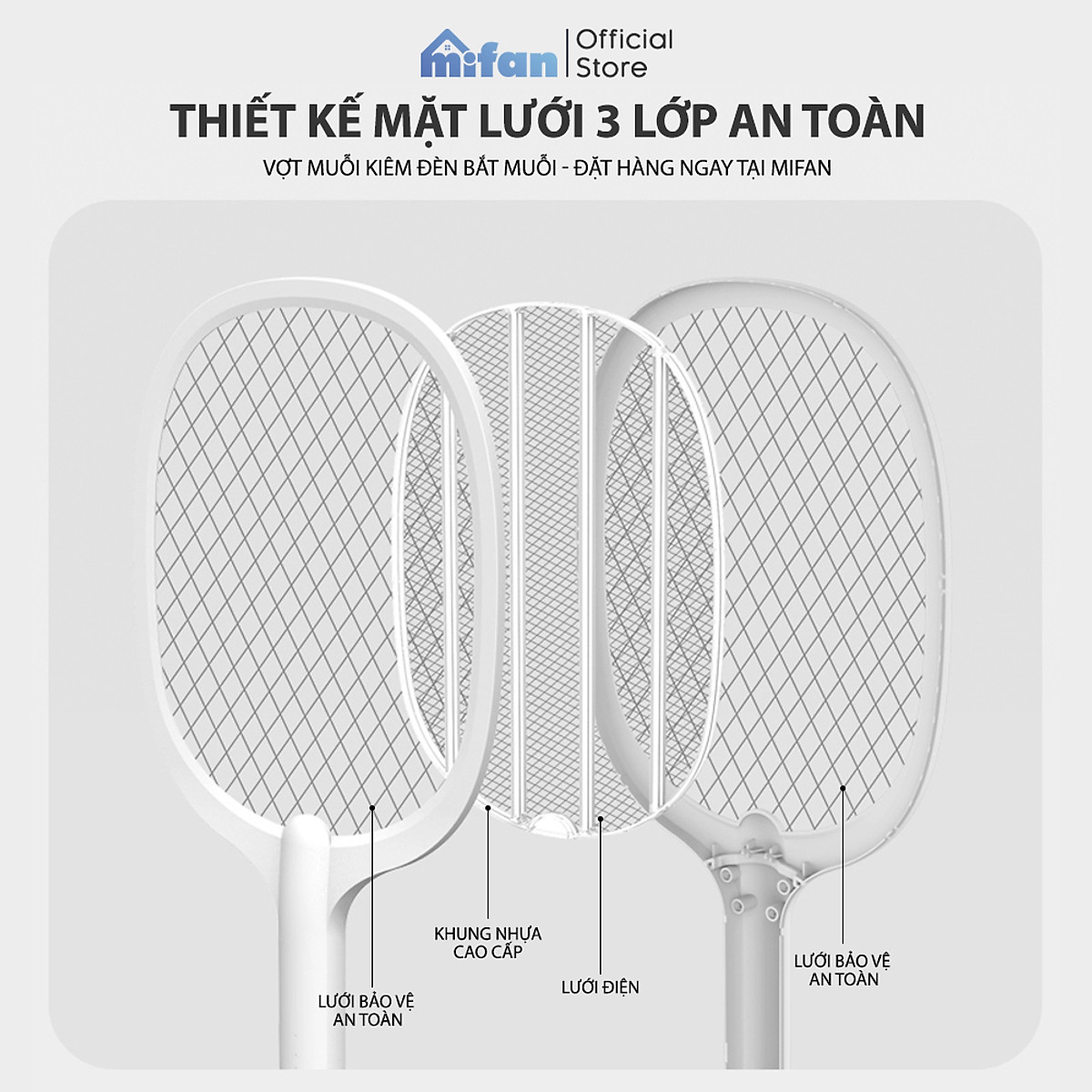Vợt Muỗi kiêm Đèn Bắt Muỗi 2 trong 1 - Weidasi WD-955