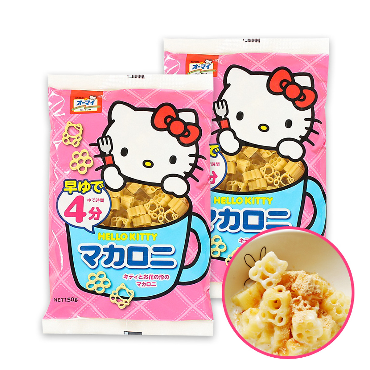 COMBO 2 gói Nui cho bé Nippn hình Hello Kitty và bông hoa 150g ...