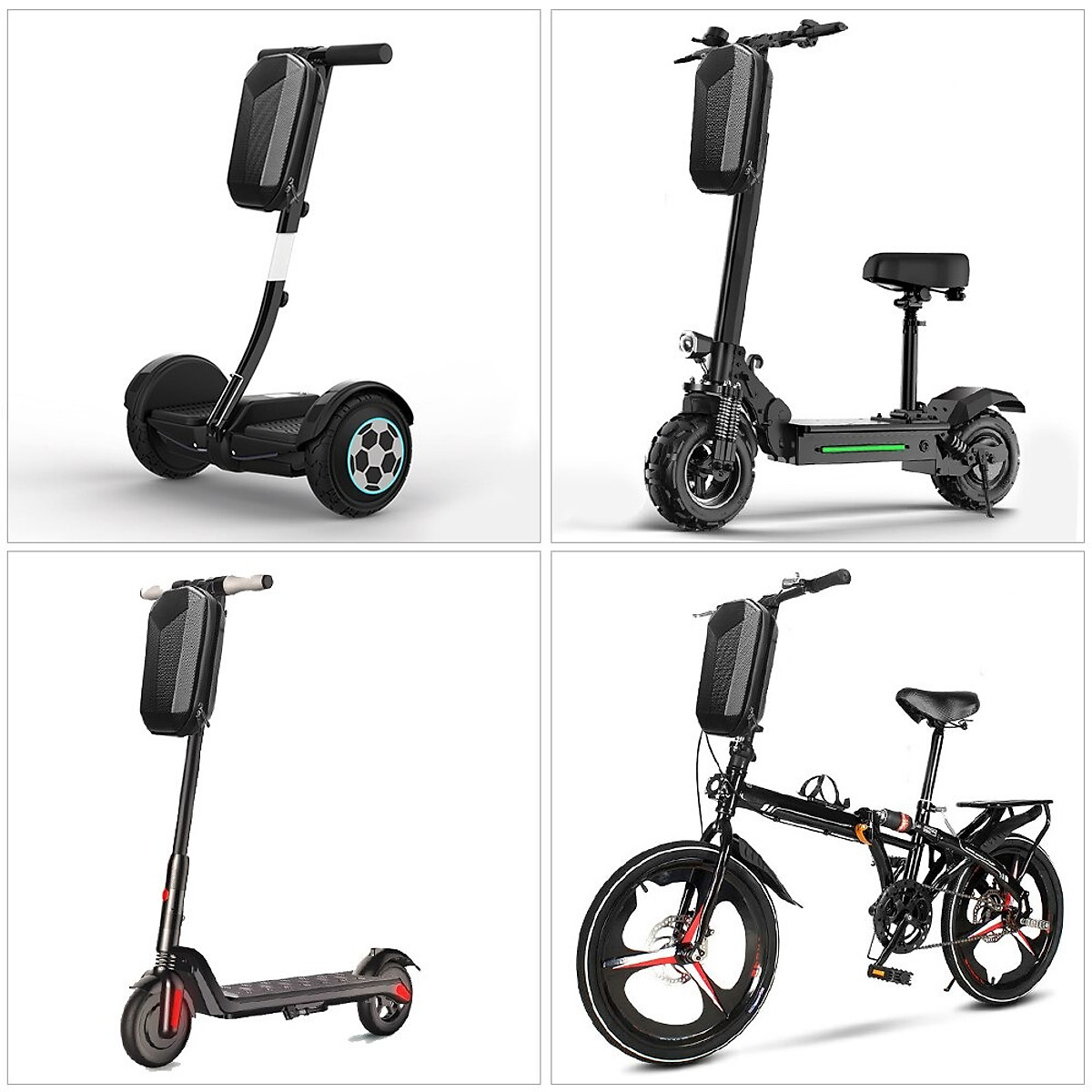 Túi Trước Cho Xe Đạp Gấp, Xe Trượt Scooter, Xe điện gắn ghi đông với Chất liệu EVA chống nước dung tích 4 Lít Mai Lee